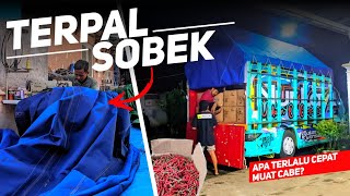 🔴TERPAL BARU SOBEK..!! Apa karna terlalu cepat ya truknya saat BAWA CABE ?