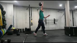 SPLIT STANCE SINGLE ARM KB SNATCH