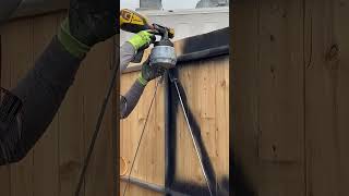 How To Paint A Cedar Wood Fence Black For A Garbage Enclosure With Wagner FLEXiO 3500 Sprayer