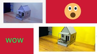 how to make beautiful small cardboard House 🏠 | DIY miniature cardboard House #subscribe #like#viral