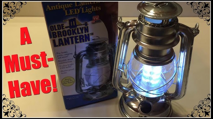 Olde Brooklyn Lantern LED Light Battery Powered Dimmable Appears