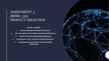 Assignment 3 Presentation (Group 1)