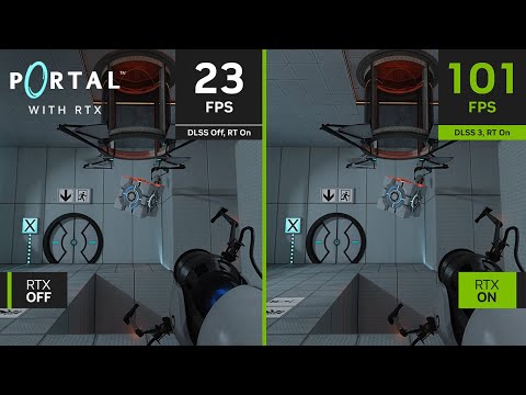 Portal with RTX | 4K NVIDIA DLSS 3 Comparison Video