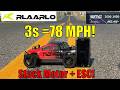 78 MPH - $140 Speedrun Rig - Rlaarlo ROG1 - 47t Pinion, Stock 45a ESC, SMC LIPO, RadioLink RC4GS