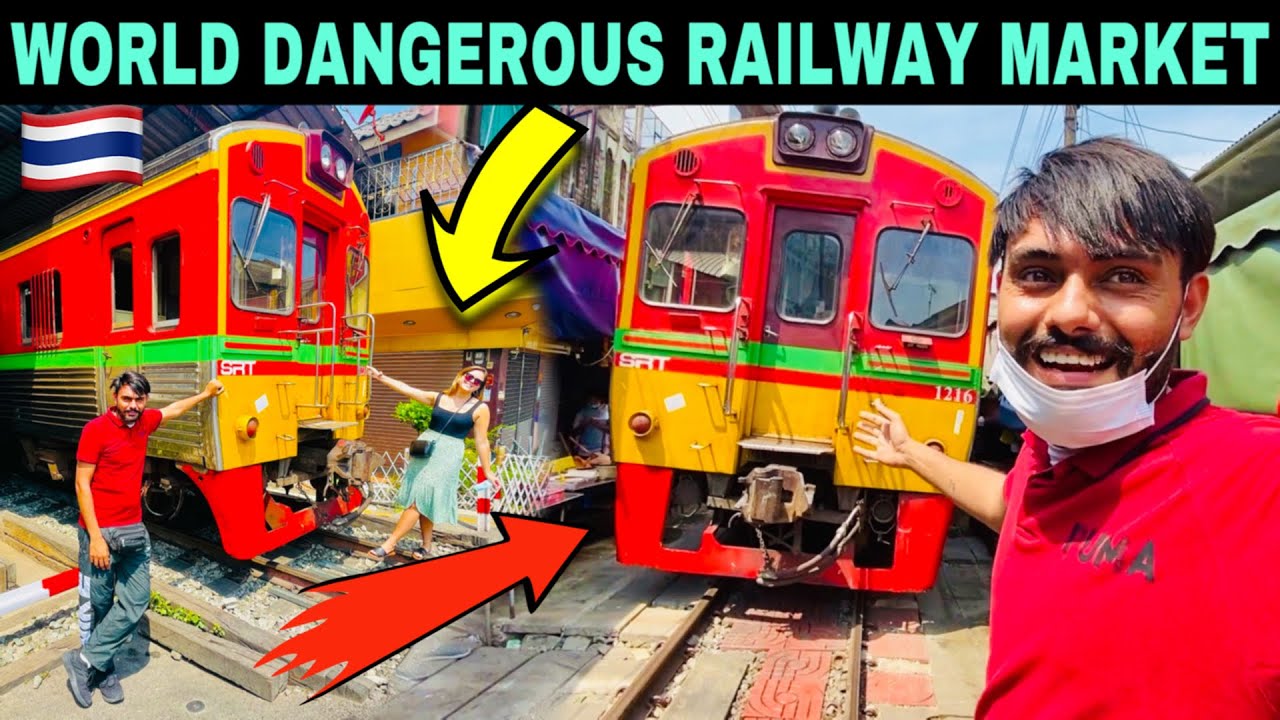 World dangerous Railway Market in Thailand 🇹🇭