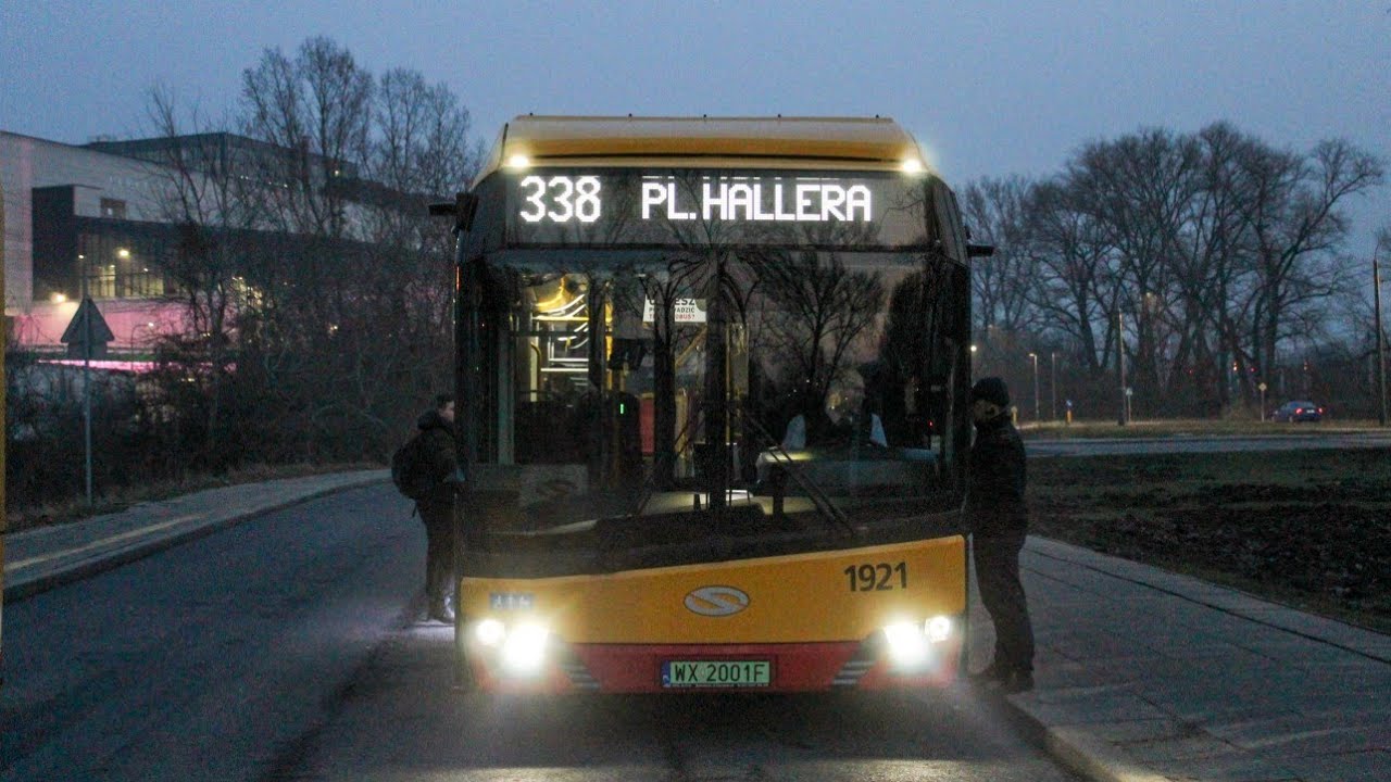 Przejazd: Solaris Urbino 12 IV Electric #1921 MZA Warszawa - Linia 338