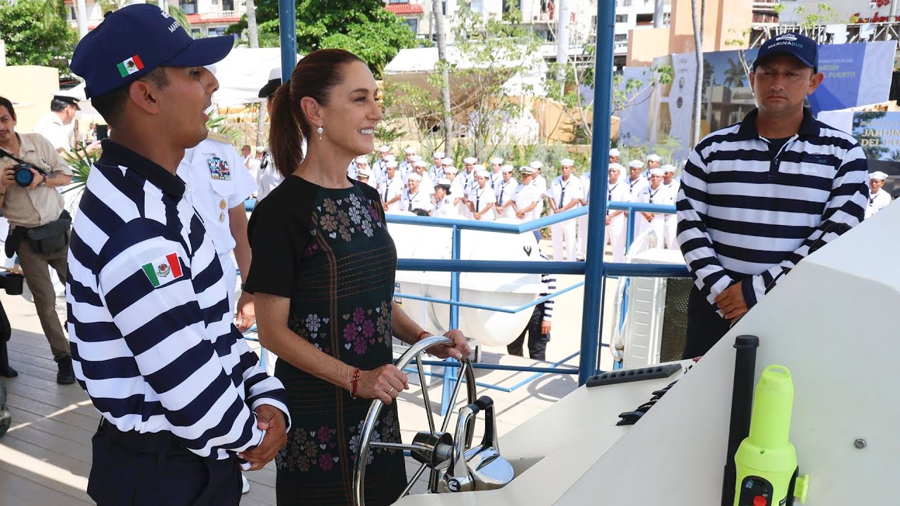 Supervisión de Asipona y abanderamiento de Marinabús. Acapulco, Guerrero