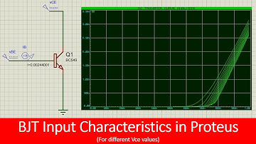 BJT input characteristic curve in Proteus tutorial
