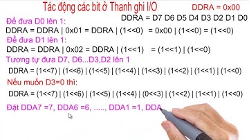 Vi điều khiển | VDK Bài 4 (p6): Tác động lên từng bit ở các thanh ghi vào ra bằng ngôn ngữ C