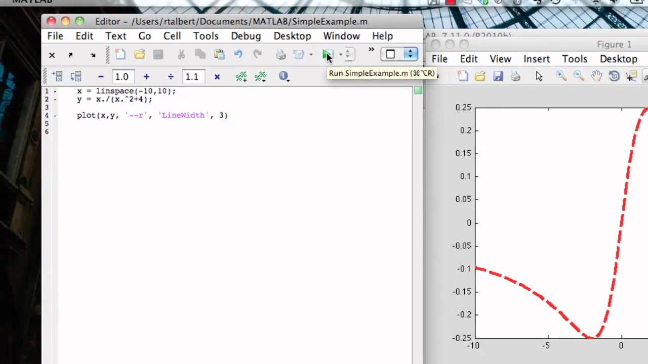 Matlab Command Line Plotting: Simple Example - Youtube