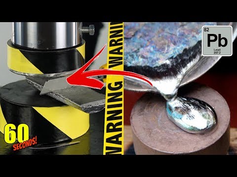 【60秒間の実験】油圧プレス100トン VS 鉛 | Lead (60 Seconds!)