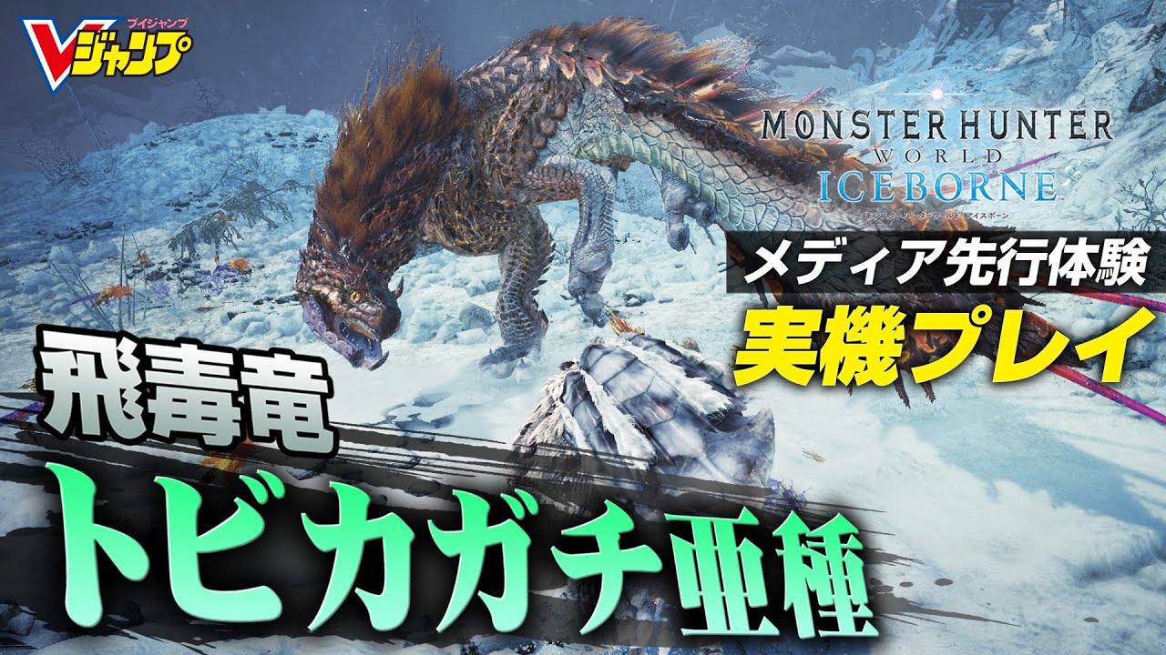 Mhw アイスボーン 先行体験 飛毒竜トビカガチ亜種 Youtube