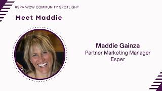 RSPA W2W Community Spotlight: Maddie Gainza