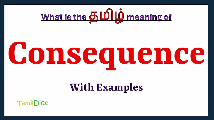 Consequence Meaning in Tamil | Consequence in Tamil | Consequence in Tamil Dictionary |