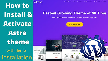How to Install and activate activate Astra pro theme with demo import | 100% verified way