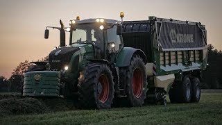Zbiór Traw Nowym Nabytkiemkrone Rx 400Fendt 936O Zachodzie Słońcaagro Adi