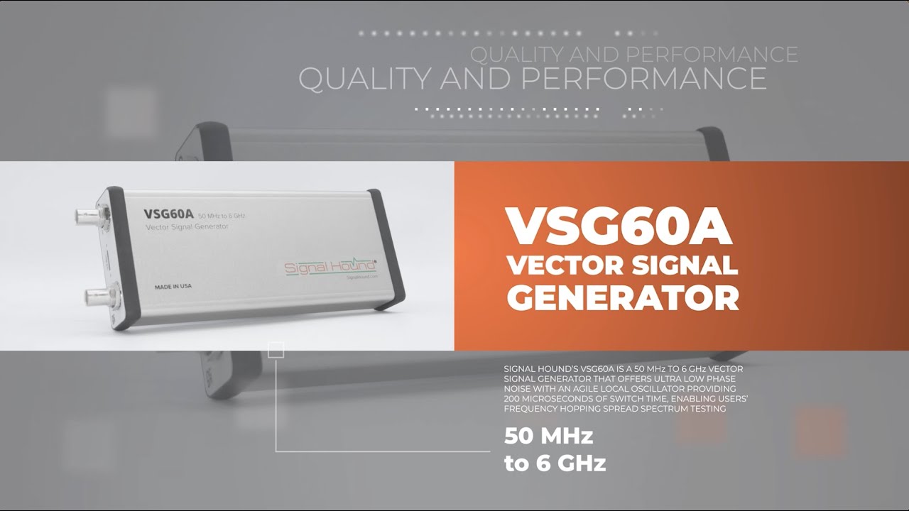 VSG60A Features and Specifications - YouTube