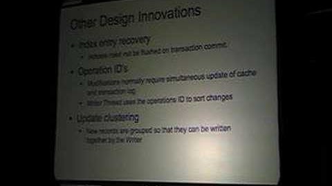 Part 3/7: MySQL Conference: Inside the PBXT Storage Engine