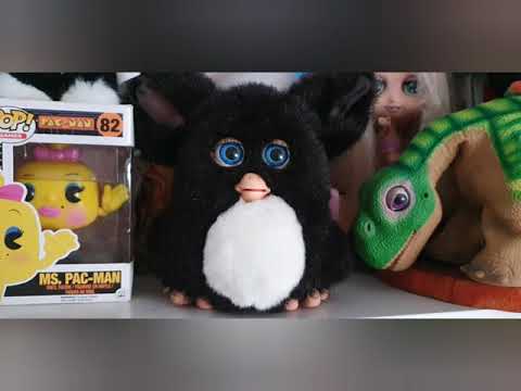 Furby 2005 emoto tronic model 59294 CHARCOAL black and white