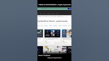 03.  WordPress - Plugin Explanation : Starter Templates