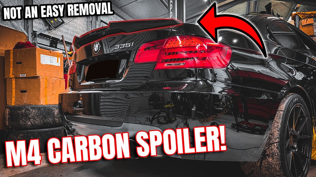 BMW Spoiler Removal & Install M4 CS Carbon STYLE YouTube