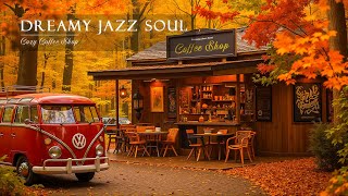 Snug Café Tucked Away in a Dreamy Forest 🍁 Work, Study and Relax with Nostalgic Jazz at Autumn Cafe