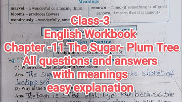 Class 3 English Workbook | Chapter 11 The Sugar Plum Tree | Q&A with Meanings