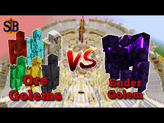 ENDER GOLEM vs All mobs in Minecraft x100 - Ender Golem vs every mob 1v100  