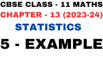5 Example l Mean Deviation l Chapter 13 l Statistics l example5 Class 11th Maths l NEW NCERT 2023-24