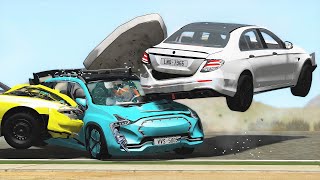 Realistic Highway Car Crashes - BeamNG Drive | CRASHdriven