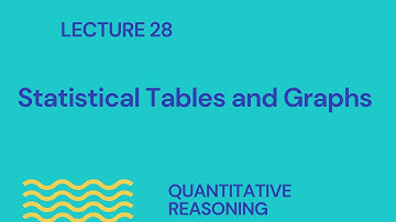 Statistical Tables and Graphs|| Lecture 28||Urdu