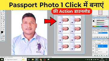 Photoshop action file for passport size photo | Passport size photo action download free 