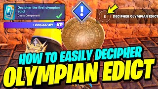 How to EASILY Decipher the First / Second / Third Olympian Edict - Fortnite Season 2 Story Quest