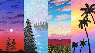 33 Easy Acrylic Painting Ideas for Beginners | Painting Mega Compilation 2