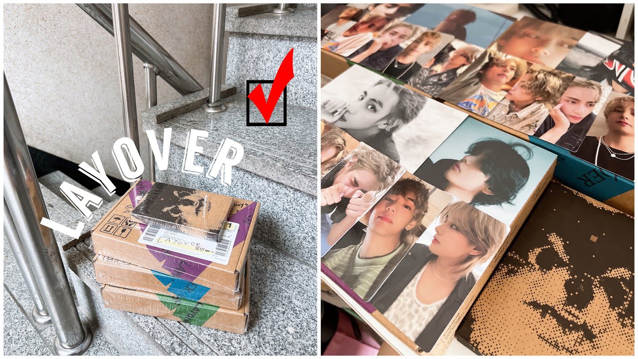 V (BTS) - LayoVer unboxing (todas as versões!)