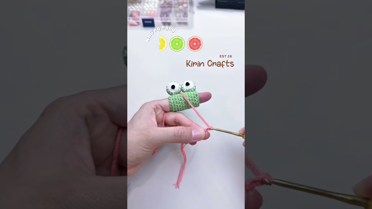 Froggy Crochet Ring 🐸 | Nhẫn Móc Len Hình Ếch Siêu Xinh | Cute Crochet Finger Protector