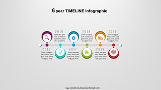 11.Create 6 year TIMELINE infographic|Powerpoint Presentation|Graphic Design|Free Template
