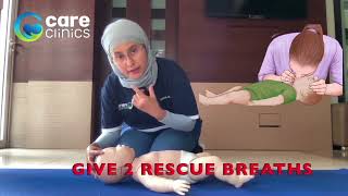 Choking baby first aid and CPR