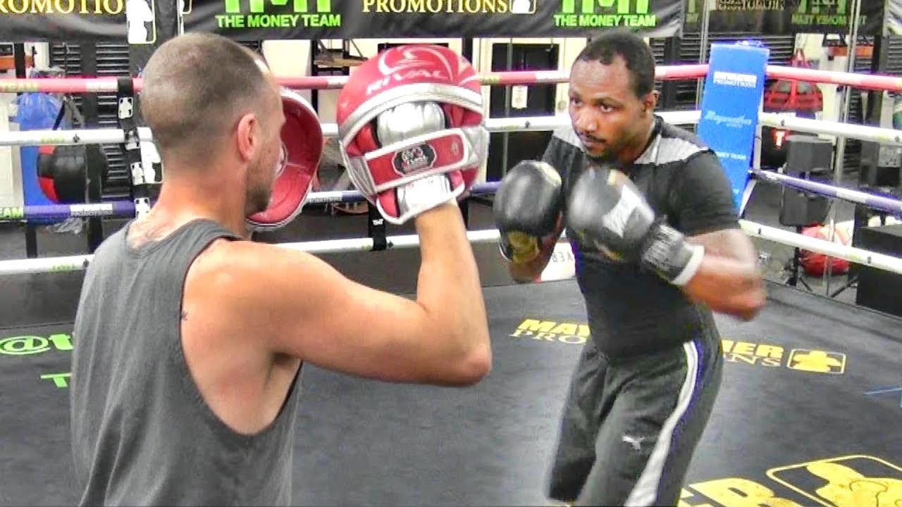 Unbeaten Will Clemons getting in work at the Mayweather Boxing Club