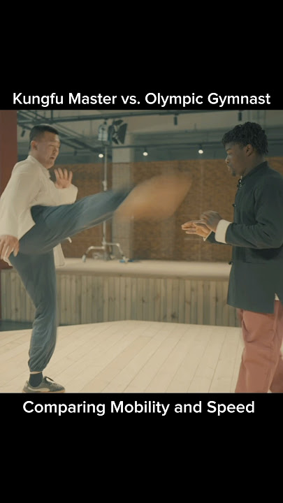 Kungfu master vs. olympic gymnast…The difference is wild😳 #kungfu #gymnast #mobility #speed