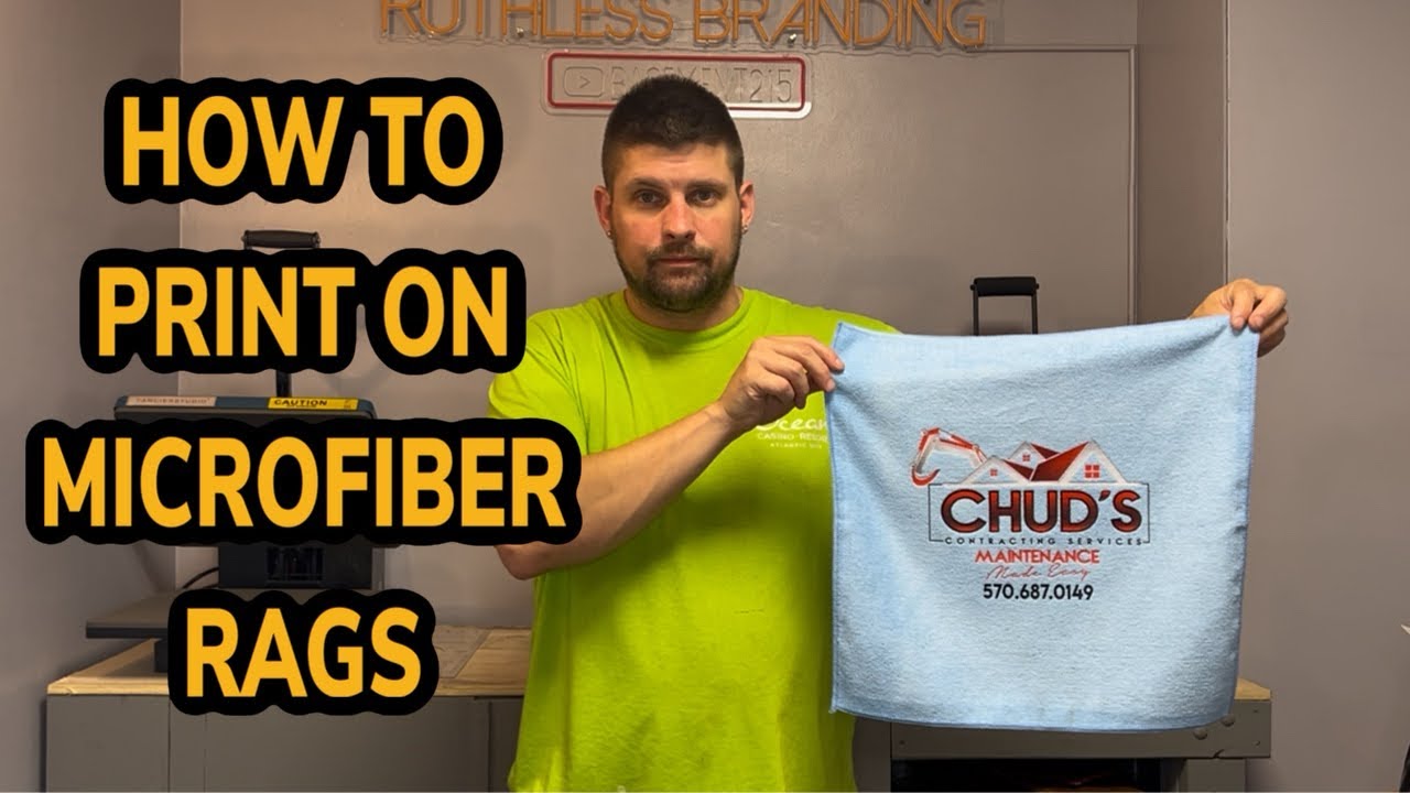 How To Print On Microfiber Rags With A Heat Press - YouTube