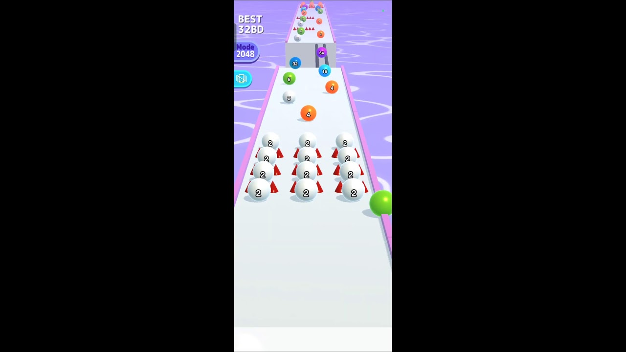 star gamer girl  😍 fastest ball running gameplay 😎Ball Run 2048 | No Mistake Run 💯