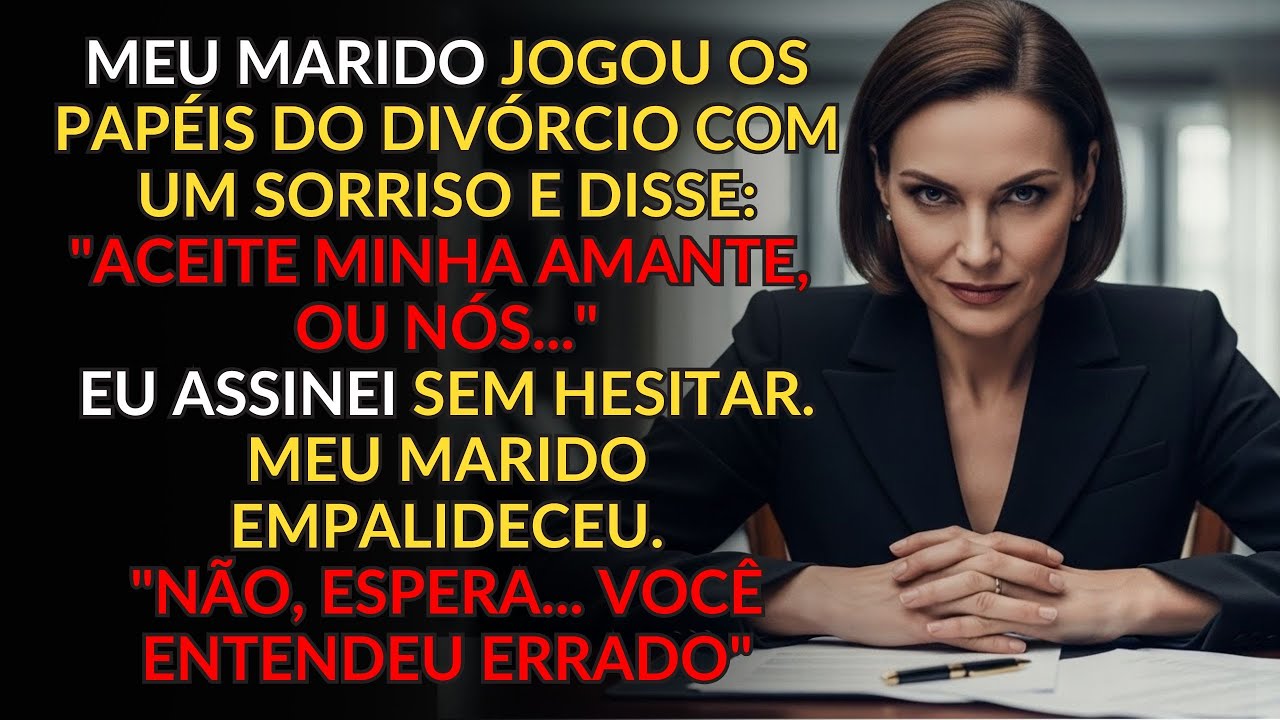 Meu marido jogou os papéis do divórcio com um sorriso e disse: 