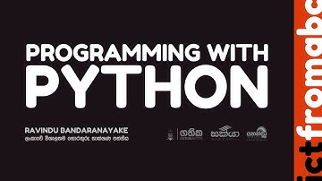 PYTHON PROGRAMMING DAY 1 - FOR 2024 AL ICT - RAVINDU BANDARANAYAKE