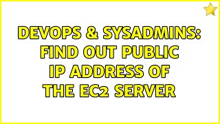 Famous DevOps & SysAdmins: Find out public ip address of the EC2 server (4 Solutions!!) Profile
