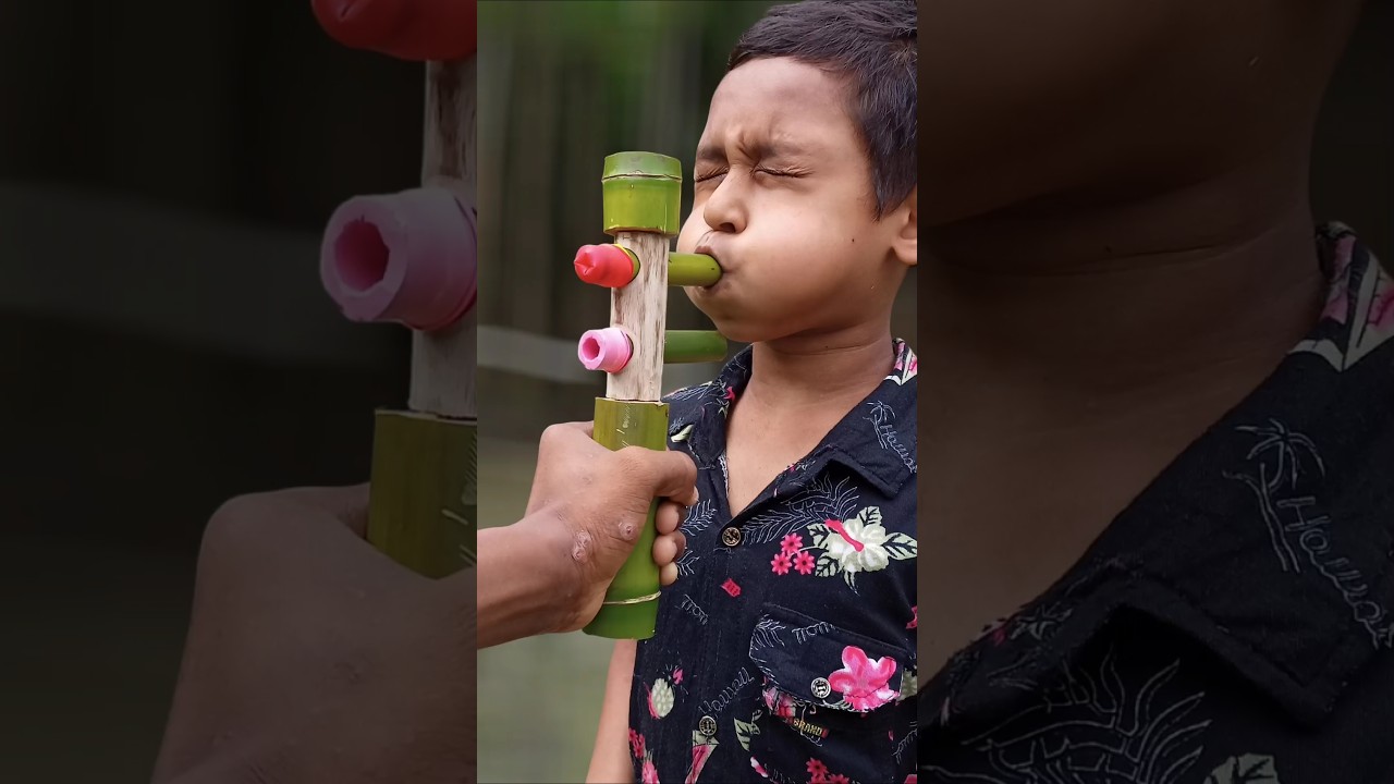 Creative Bamboo Toy DIY | Amazing Balloon Pop Experiment | Unique Handmade Eco Toy