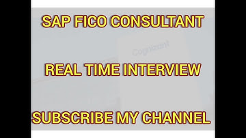 SAP FICO Consultant Real time interview With Cognigent
