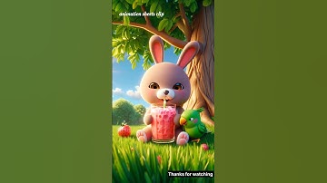 The rabbit drinks all the juice from the parrot