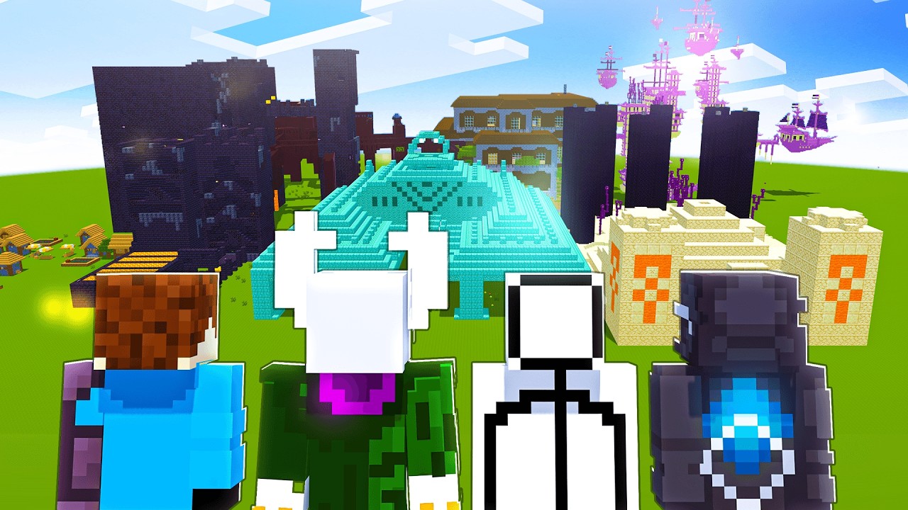 salen ESTRUCTURAS cada MINUTO EN Minecraft