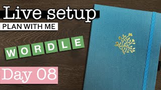 🔴 LIVE: WORDLE TRACKER SETUP 💜 Bullet journal game tracker | A month of planning | Day 08